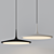 Sleek Disc LED Pendant Light 3D model small image 1