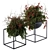 104-Piece Indoor Plant Set with Black Stand 3D model small image 1