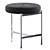 Elegant Metal Vanity Stool 3D model small image 4