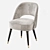 Collins Velvet Dining Chair: Green, Grey, Blue 3D model small image 2