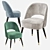 Collins Velvet Dining Chair: Green, Grey, Blue 3D model small image 6