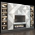 Stylish TV Shelf Storage 3D model small image 2