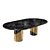 Elegant Littus Oval Dining Table 3D model small image 2