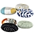 Elevate Your Space: Cozy Floor Pillow Set 3D model small image 2