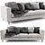 BoConcept Indivi 3 Seater Sofa 3D model small image 1