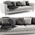 BoConcept Indivi 3 Seater Sofa 3D model small image 2