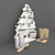 Wooden Fir Tree Christmas Set 3D model small image 2