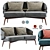 Aster Billy 2 Seater Sofa: Modern Style, Perfect Size 3D model small image 1