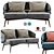 Aster Billy 2 Seater Sofa: Modern Style, Perfect Size 3D model small image 6