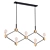 Chic Matte Black Island Chandelier 3D model small image 1