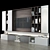 Modern TV Wall Set 0150: Timeless Elegance 3D model small image 2