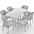 Modern Dining Table Set 3D model small image 4