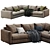 Sleek 2-Color Ferlea Sofa 3D model small image 2