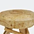 Natural Wood Slab Stool 3D model small image 2