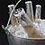 Ice-Cold Refreshment: Corona Extra Beer Bucket 3D model small image 3