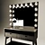 Glow Makeup Vanity - Elegant Table with Illuminated Mirror 3D model small image 2