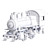 Steampunk Steam Train 3D model small image 13