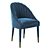 Velvet Blue Chair by Garda Decor 3D model small image 1