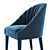 Velvet Blue Chair by Garda Decor 3D model small image 3