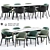 Modern Hammer Chair: Stylish Dining Table and Chairs Set 3D model small image 1