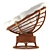 Rattan Rocking Chair: Stylish & Comfortable 3D model small image 4