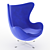 Elegant Egg Chair by Jacobsen 3D model small image 1