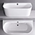 Elegant Wall-Mounted Bathtub: Oberon 2.0 3D model small image 1