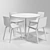 Arper Cila Chair Swivel Trestle & Meety Round Table 3D model small image 5