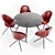 Arper Cila Chair + Meety Table Set 3D model small image 4