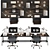 Sleek Office Furniture Set 3D model small image 2