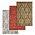 Luxury Set of 3 High-Quality Carpets 3D model small image 1