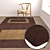 Stylish Carpets Set with High-Quality Textures 3D model small image 5