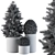 Elegant Outdoor Tree Set in Concrete 3D model small image 4