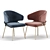 Elegant Windsor Upholstered Chair 3D model small image 4