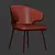 Elegant Windsor Upholstered Chair 3D model small image 5