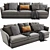 Sleek Molteni Sloane 3-Seater Sofa 3D model small image 2