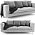 Modern BoConcept Indivi 2-Seater Sofa 3D model small image 1