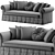 Elegant Modern Sofa: Gianfranco-Ferre_STEPHANY 3D model small image 5