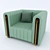 Mezzo RIVERS Armchair: Stylish, Comfortable, Timeless 3D model small image 1