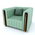 Mezzo RIVERS Armchair: Stylish, Comfortable, Timeless 3D model small image 4