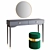 Elegant Novani Dressing Table Set 3D model small image 2