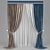 Lace Curtain with Sheer Fabric 3D model small image 1