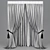 Lace Curtain with Sheer Fabric 3D model small image 4