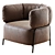 Modern Leather Armchair: Calligaris QUADROTTA 3D model small image 4