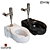 TOTO Wall-Mounted Commercial Toilet 3D model small image 1