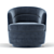 Elegant Viv Swivel Chair 3D model small image 2