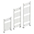 Sleek Zehnder Aura Heated Towel Rail 3D model small image 3