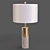 Sleek Gray and White Zoey Table Lamp 3D model small image 1