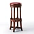 Elegant Thomas Bar Stool 3D model small image 1