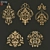 Modern Geometric Ornament Set 3D model small image 1